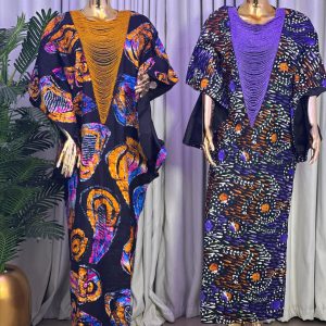 Beaded African Print Boubou